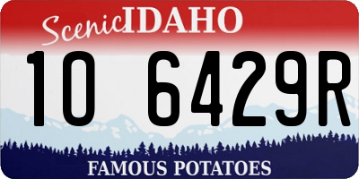 ID license plate 1O6429R