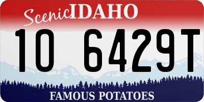 ID license plate 1O6429T