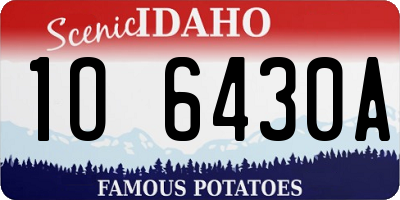 ID license plate 1O6430A