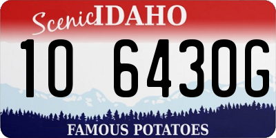 ID license plate 1O6430G