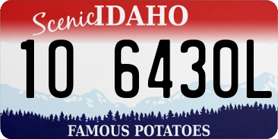 ID license plate 1O6430L