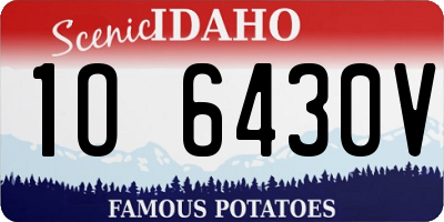 ID license plate 1O6430V