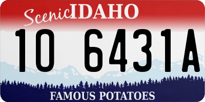 ID license plate 1O6431A