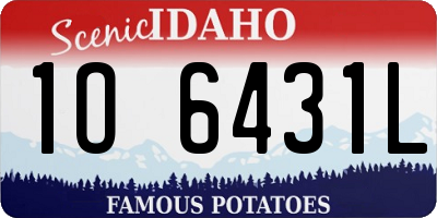 ID license plate 1O6431L