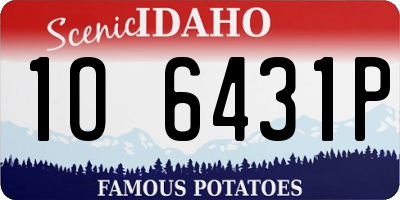 ID license plate 1O6431P
