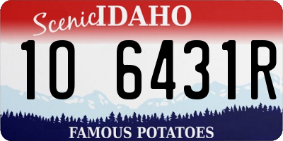 ID license plate 1O6431R