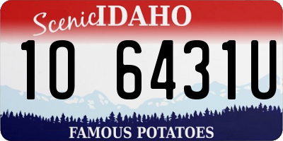 ID license plate 1O6431U
