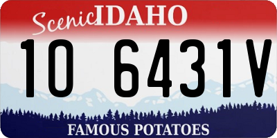 ID license plate 1O6431V
