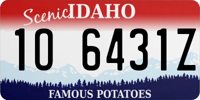 ID license plate 1O6431Z