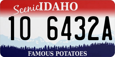 ID license plate 1O6432A