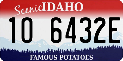 ID license plate 1O6432E