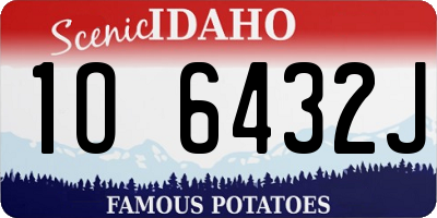 ID license plate 1O6432J