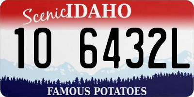 ID license plate 1O6432L