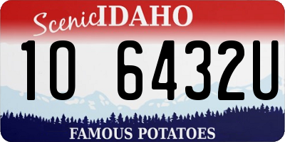 ID license plate 1O6432U