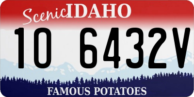 ID license plate 1O6432V