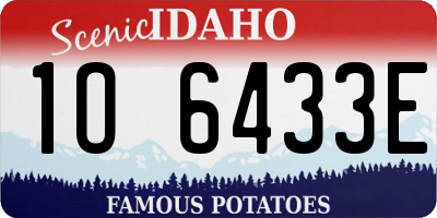 ID license plate 1O6433E