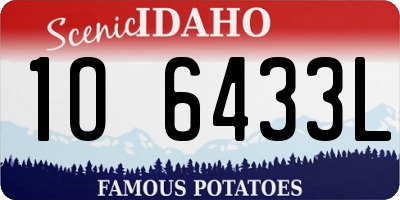 ID license plate 1O6433L