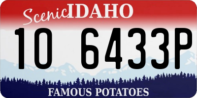 ID license plate 1O6433P