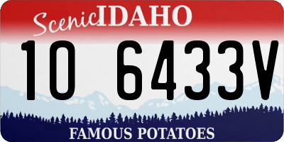 ID license plate 1O6433V