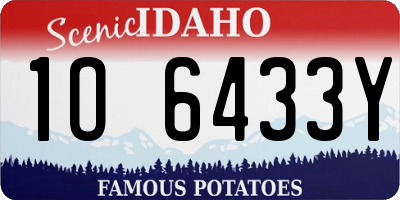 ID license plate 1O6433Y