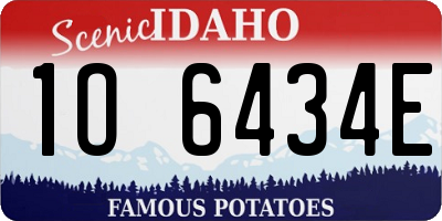 ID license plate 1O6434E