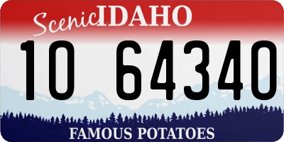 ID license plate 1O6434O