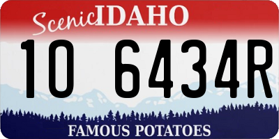 ID license plate 1O6434R