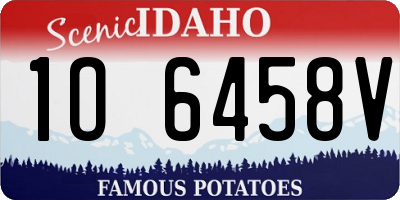 ID license plate 1O6458V