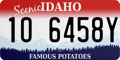 ID license plate 1O6458Y