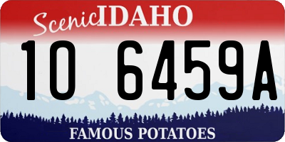 ID license plate 1O6459A