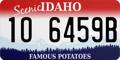 ID license plate 1O6459B