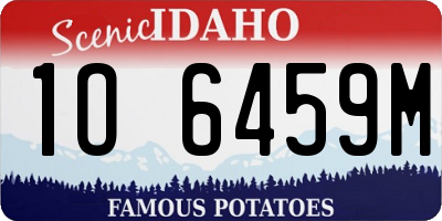 ID license plate 1O6459M