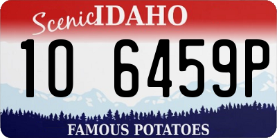 ID license plate 1O6459P