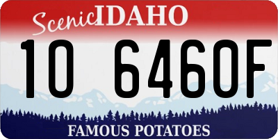 ID license plate 1O6460F