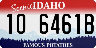 ID license plate 1O6461B