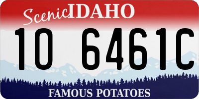 ID license plate 1O6461C