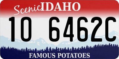 ID license plate 1O6462C