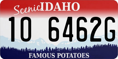 ID license plate 1O6462G
