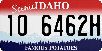 ID license plate 1O6462H