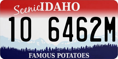 ID license plate 1O6462M