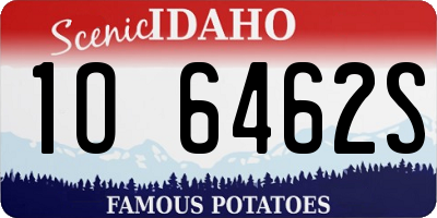 ID license plate 1O6462S