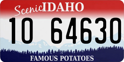 ID license plate 1O6463O