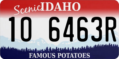 ID license plate 1O6463R