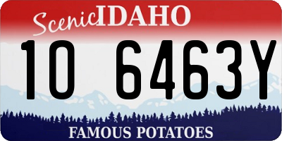 ID license plate 1O6463Y