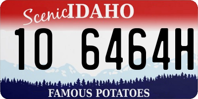 ID license plate 1O6464H