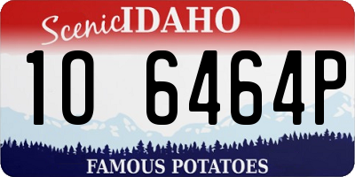 ID license plate 1O6464P