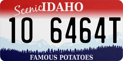 ID license plate 1O6464T