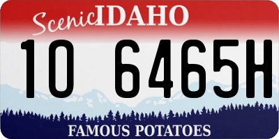 ID license plate 1O6465H