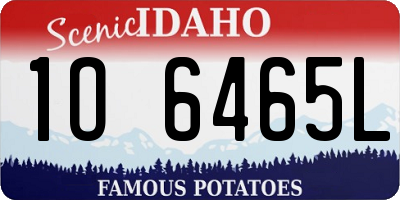 ID license plate 1O6465L