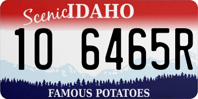 ID license plate 1O6465R